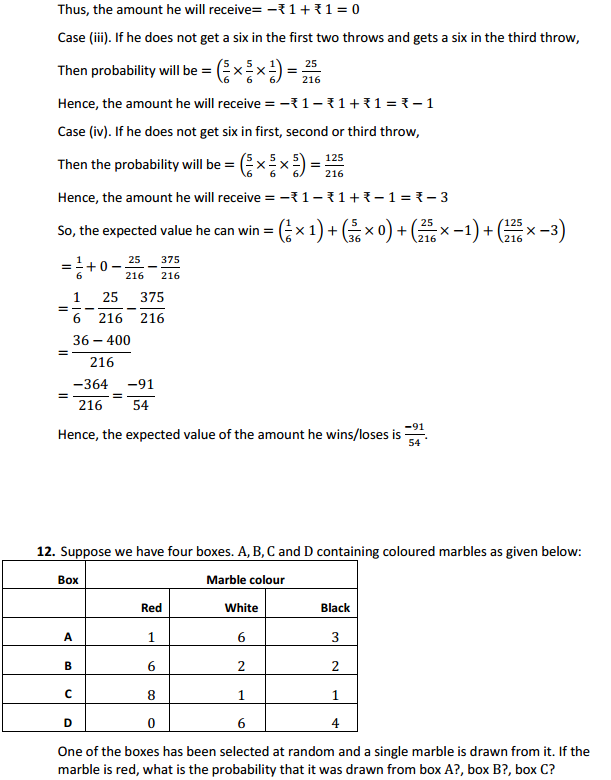 HBSE 12th Class Maths Solutions Chapter 13 Probability Miscellaneous Exercise 15