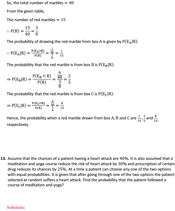 HBSE 12th Class Maths Solutions Chapter 13 Probability Miscellaneous Exercise 17