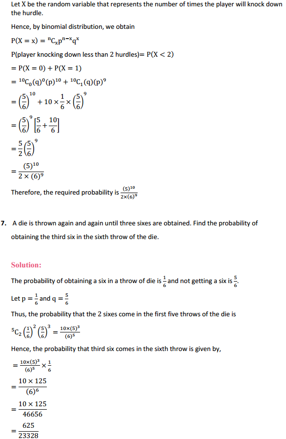 HBSE 12th Class Maths Solutions Chapter 13 Probability Miscellaneous Exercise 8