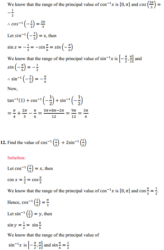 HBSE 12th Class Maths Solutions Chapter 2 Inverse Trigonometric Functions Ex 2.1 5