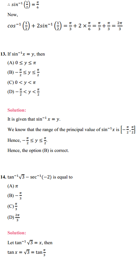 HBSE 12th Class Maths Solutions Chapter 2 Inverse Trigonometric Functions Ex 2.1 6