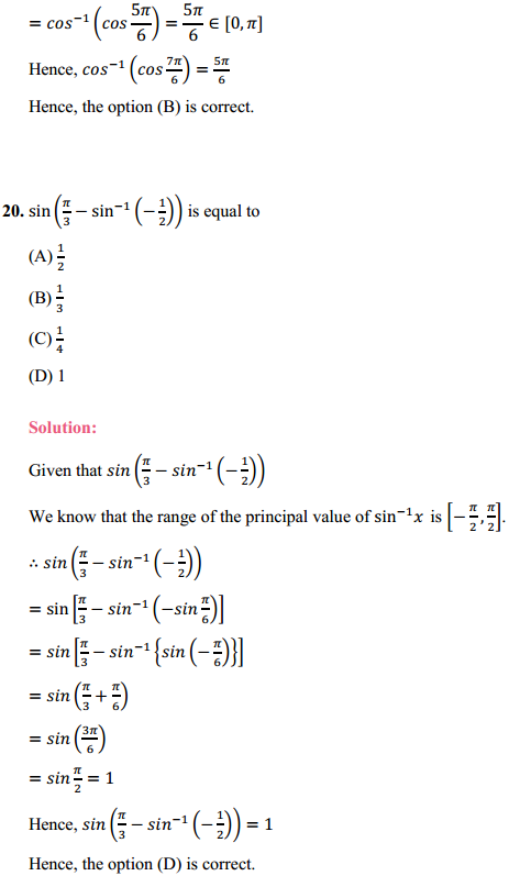 HBSE 12th Class Maths Solutions Chapter 2 Inverse Trigonometric Functions Ex 2.2 11