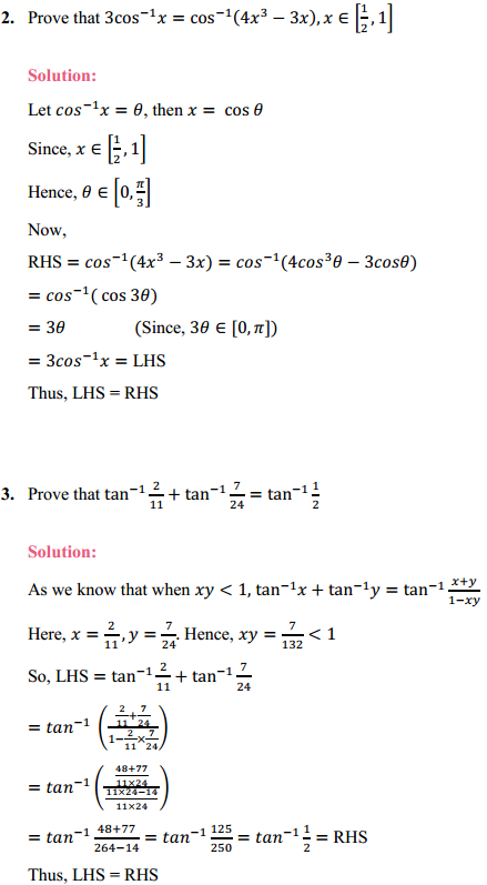 HBSE 12th Class Maths Solutions Chapter 2 Inverse Trigonometric Functions Ex 2.2 2