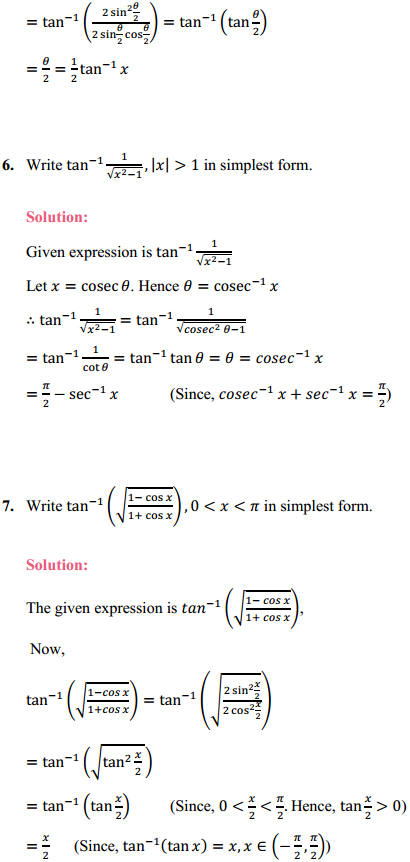 HBSE 12th Class Maths Solutions Chapter 2 Inverse Trigonometric Functions Ex 2.2 4