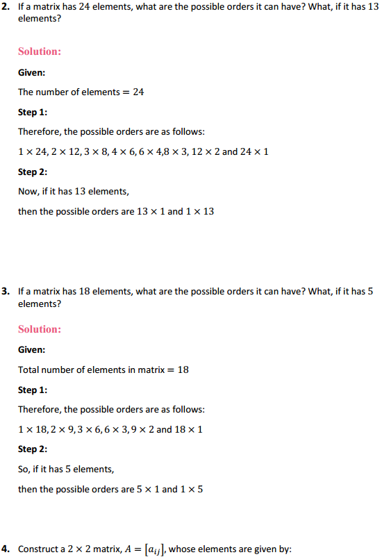 HBSE 12th Class Maths Solutions Chapter 3 Matrices Ex 3.1 2
