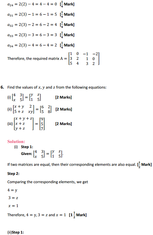 HBSE 12th Class Maths Solutions Chapter 3 Matrices Ex 3.1 6