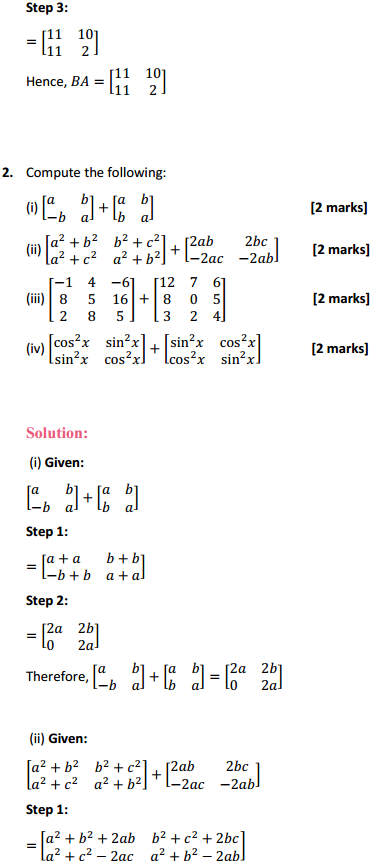 HBSE 12th Class Maths Solutions Chapter 3 Matrices Ex 3.2 3