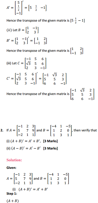 HBSE 12th Class Maths Solutions Chapter 3 Matrices Ex 3.3 2