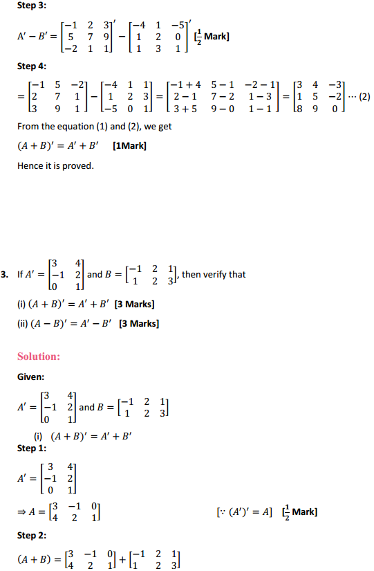 HBSE 12th Class Maths Solutions Chapter 3 Matrices Ex 3.3 4