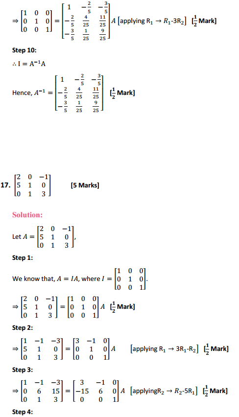 HBSE 12th Class Maths Solutions Chapter 3 Matrices Ex 3.4 15
