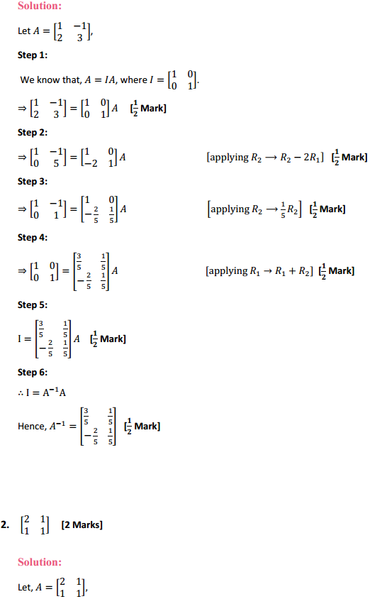 HBSE 12th Class Maths Solutions Chapter 3 Matrices Ex 3.4 2