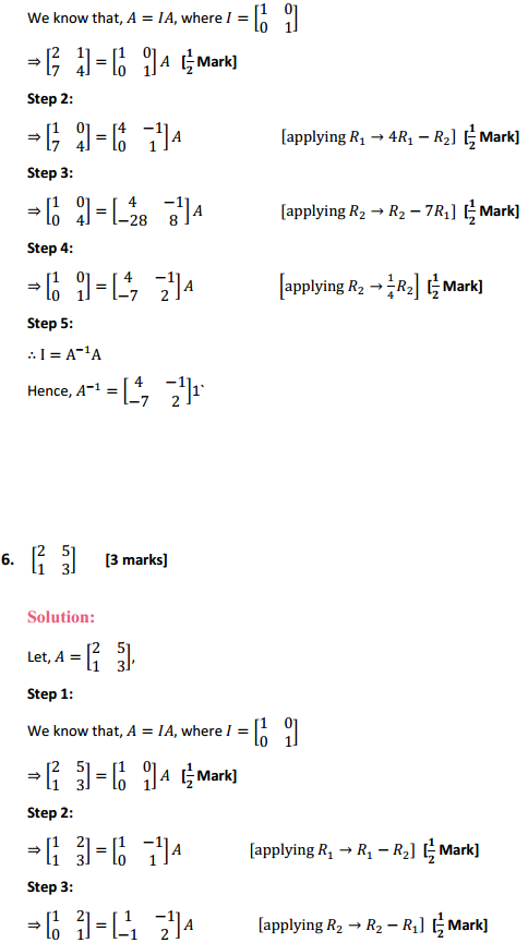 HBSE 12th Class Maths Solutions Chapter 3 Matrices Ex 3.4 5
