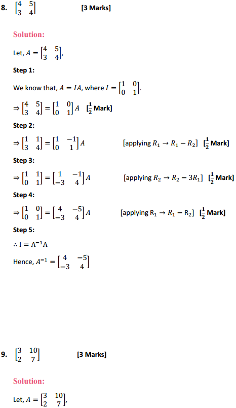 HBSE 12th Class Maths Solutions Chapter 3 Matrices Ex 3.4 7