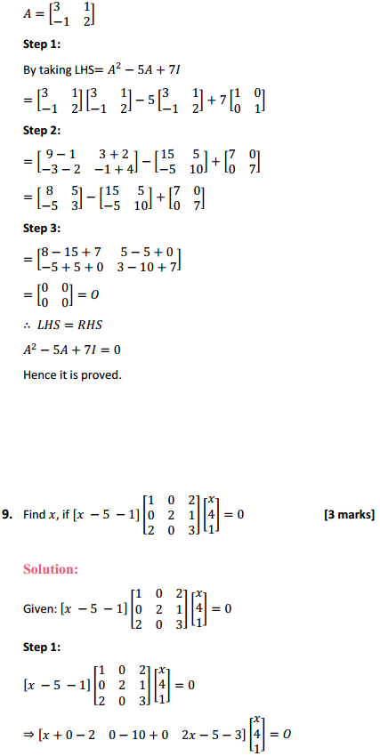 HBSE 12th Class Maths Solutions Chapter 3 Matrices Miscellaneous Exercise 10