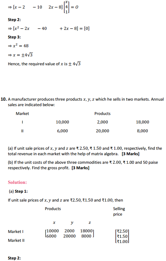 HBSE 12th Class Maths Solutions Chapter 3 Matrices Miscellaneous Exercise 11