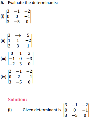 HBSE 12th Class Maths Solutions Chapter 4 Determinants Ex 4.1 4