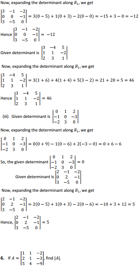 HBSE 12th Class Maths Solutions Chapter 4 Determinants Ex 4.1 5