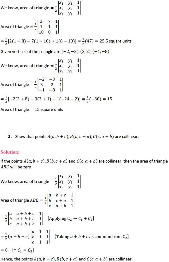 HBSE 12th Class Maths Solutions Chapter 4 Determinants Ex 4.3 2