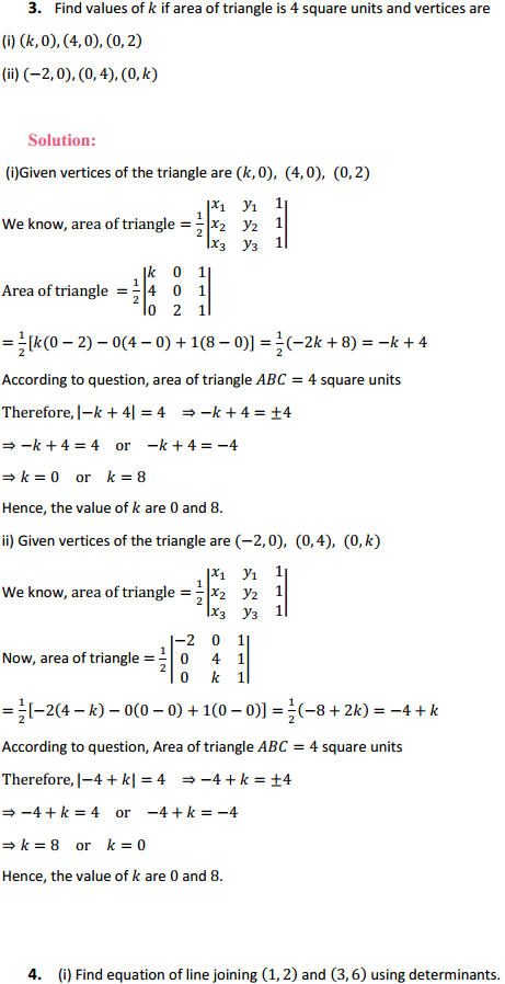 HBSE 12th Class Maths Solutions Chapter 4 Determinants Ex 4.3 3