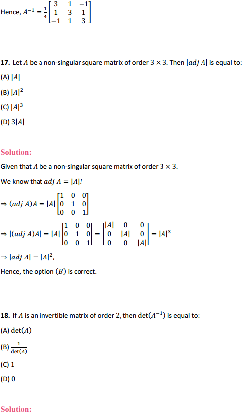 HBSE 12th Class Maths Solutions Chapter 4 Determinants Ex 4.5 19