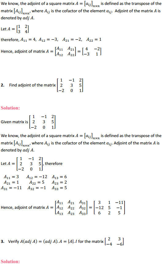 HBSE 12th Class Maths Solutions Chapter 4 Determinants Ex 4.5 2