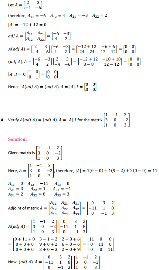 HBSE 12th Class Maths Solutions Chapter 4 Determinants Ex 4.5 4
