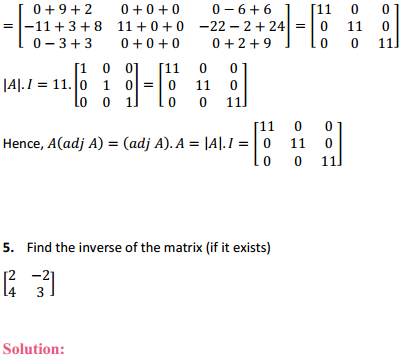 HBSE 12th Class Maths Solutions Chapter 4 Determinants Ex 4.5 5