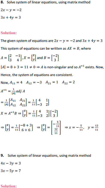 HBSE 12th Class Maths Solutions Chapter 4 Determinants Ex 4.6 6