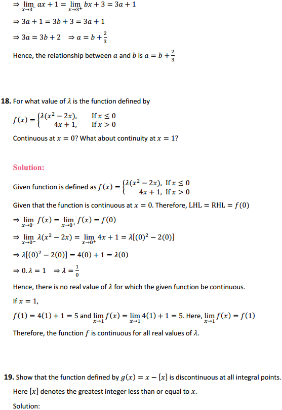 HBSE 12th Class Maths Solutions Chapter 5 Continuity and Differentiability Ex 5.1 20