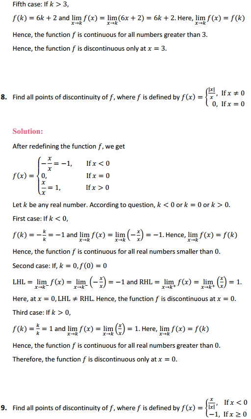 HBSE 12th Class Maths Solutions Chapter 5 Continuity and Differentiability Ex 5.1 9