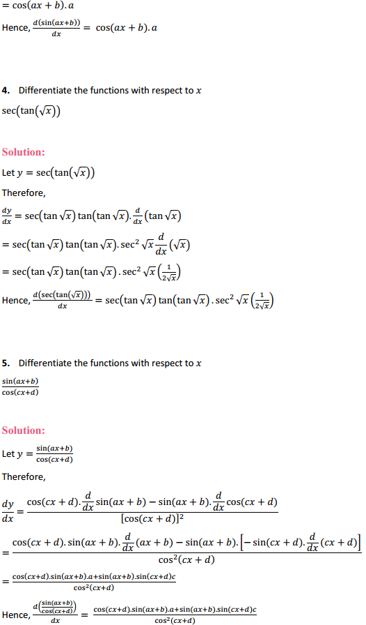 HBSE 12th Class Maths Solutions Chapter 5 Continuity and Differentiability Ex 5.2 2