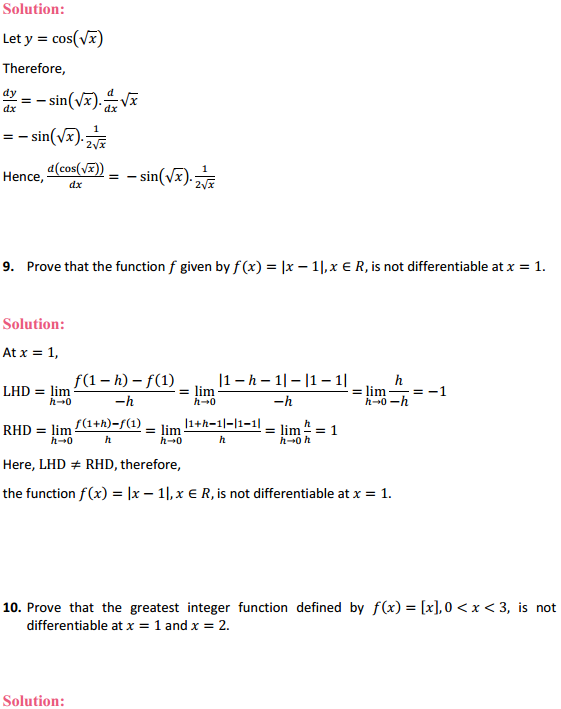 HBSE 12th Class Maths Solutions Chapter 5 Continuity and Differentiability Ex 5.2 4