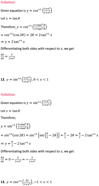 HBSE 12th Class Maths Solutions Chapter 5 Continuity and Differentiability Ex 5.3 6