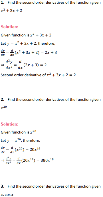HBSE 12th Class Maths Solutions Chapter 5 Continuity and Differentiability Ex 5.7 1