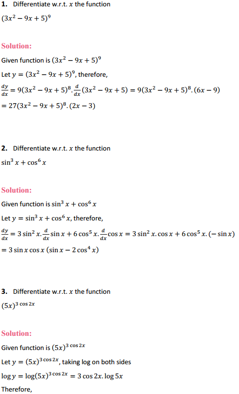 HBSE 12th Class Maths Solutions Chapter 5 Continuity and Differentiability Miscellaneous Exercise 1