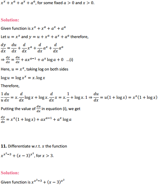HBSE 12th Class Maths Solutions Chapter 5 Continuity and Differentiability Miscellaneous Exercise 7