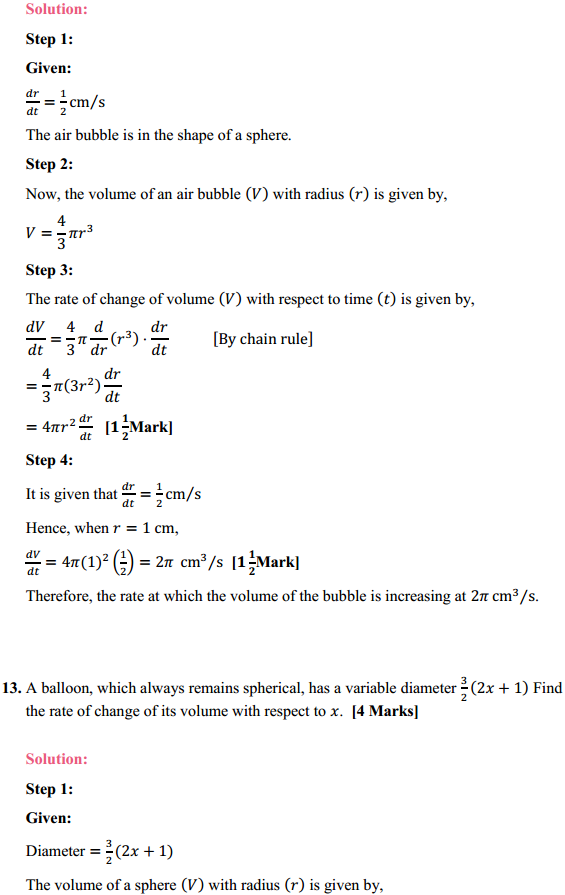 HBSE 12th Class Maths Solutions Chapter 6 Application of Derivatives Ex 6.1 14