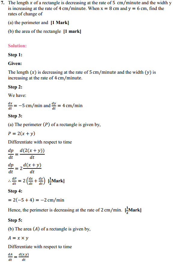 HBSE 12th Class Maths Solutions Chapter 6 Application of Derivatives Ex 6.1 8