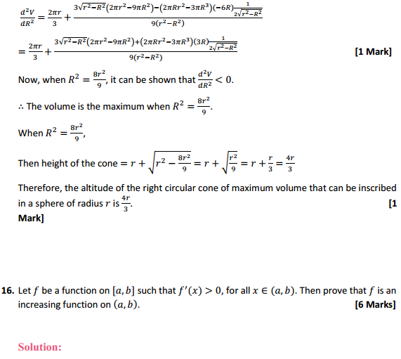 HBSE 12th Class Maths Solutions Chapter 6 Application of Derivatives Miscellaneous Exercise 31