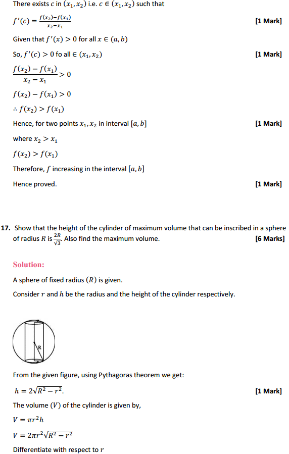 HBSE 12th Class Maths Solutions Chapter 6 Application of Derivatives Miscellaneous Exercise 33