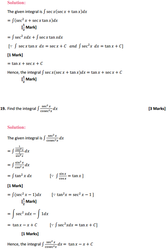 HBSE 12th Class Maths Solutions Chapter 7 Integrals Ex 7.1 9