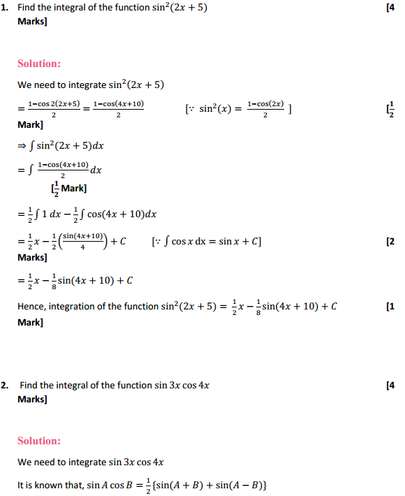 HBSE 12th Class Maths Solutions Chapter 7 Integrals Ex 7.3 1