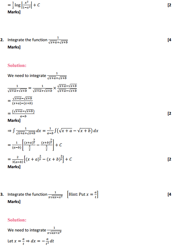 HBSE 12th Class Maths Solutions Chapter 7 Integrals Miscellaneous Exercise 2