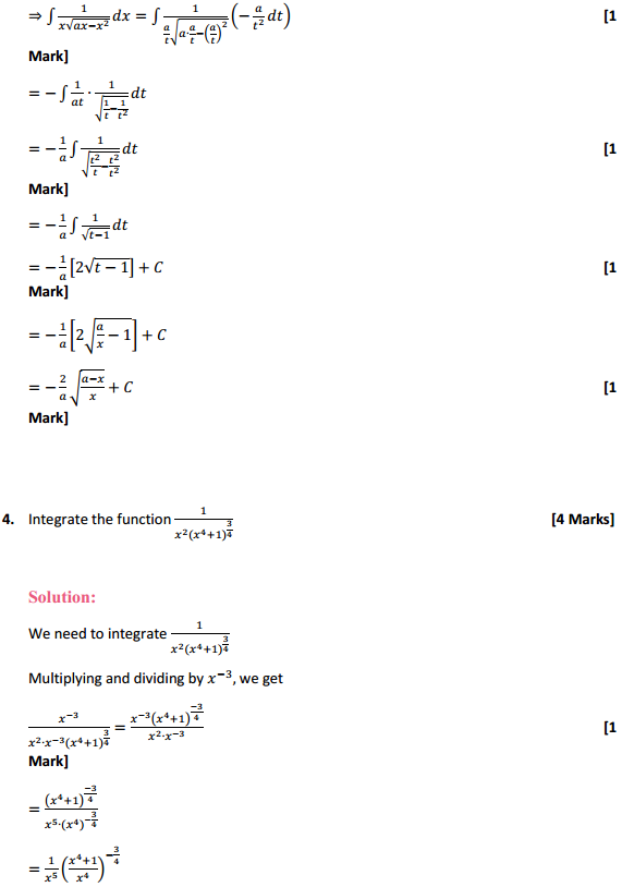 HBSE 12th Class Maths Solutions Chapter 7 Integrals Miscellaneous Exercise 3