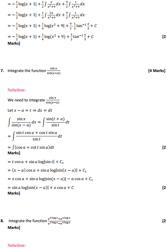 HBSE 12th Class Maths Solutions Chapter 7 Integrals Miscellaneous Exercise 6