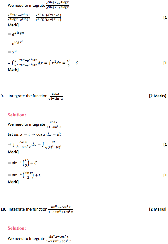 HBSE 12th Class Maths Solutions Chapter 7 Integrals Miscellaneous Exercise 7