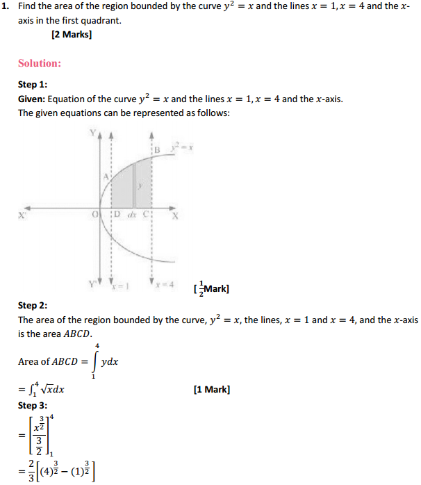HBSE 12th Class Maths Solutions Chapter 8 Application of Integrals Ex 8.1 1