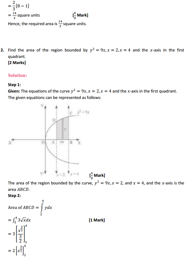 HBSE 12th Class Maths Solutions Chapter 8 Application of Integrals Ex 8.1 2