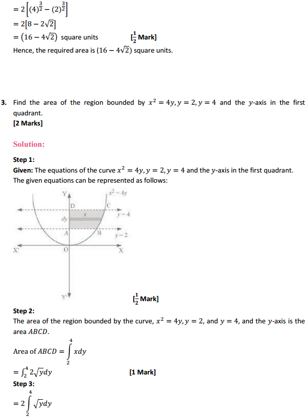 HBSE 12th Class Maths Solutions Chapter 8 Application of Integrals Ex 8.1 3