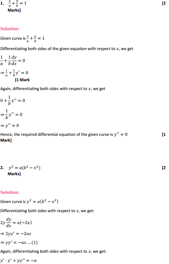 HBSE 12th Class Maths Solutions Chapter 9 Differential Equations Ex 9.3 2